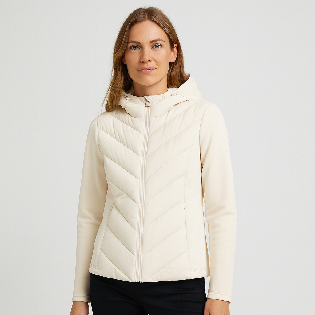 WW | Fashion House - Women's Quilted Jacket Made of Softshell - wind-repellent, water-repellent