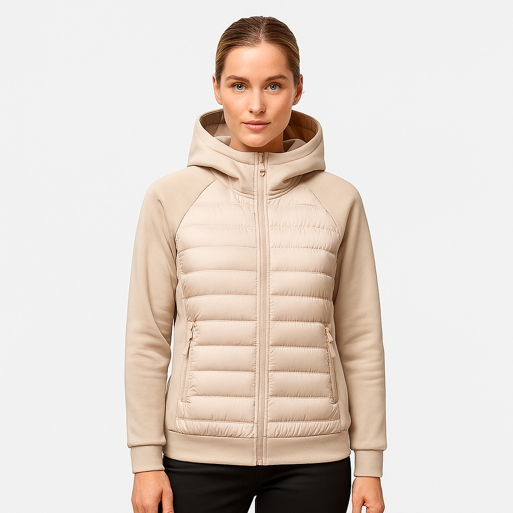 WW | Fashion House - Lightweight Down Jacket - Hooded Softshell Puffer Jacket