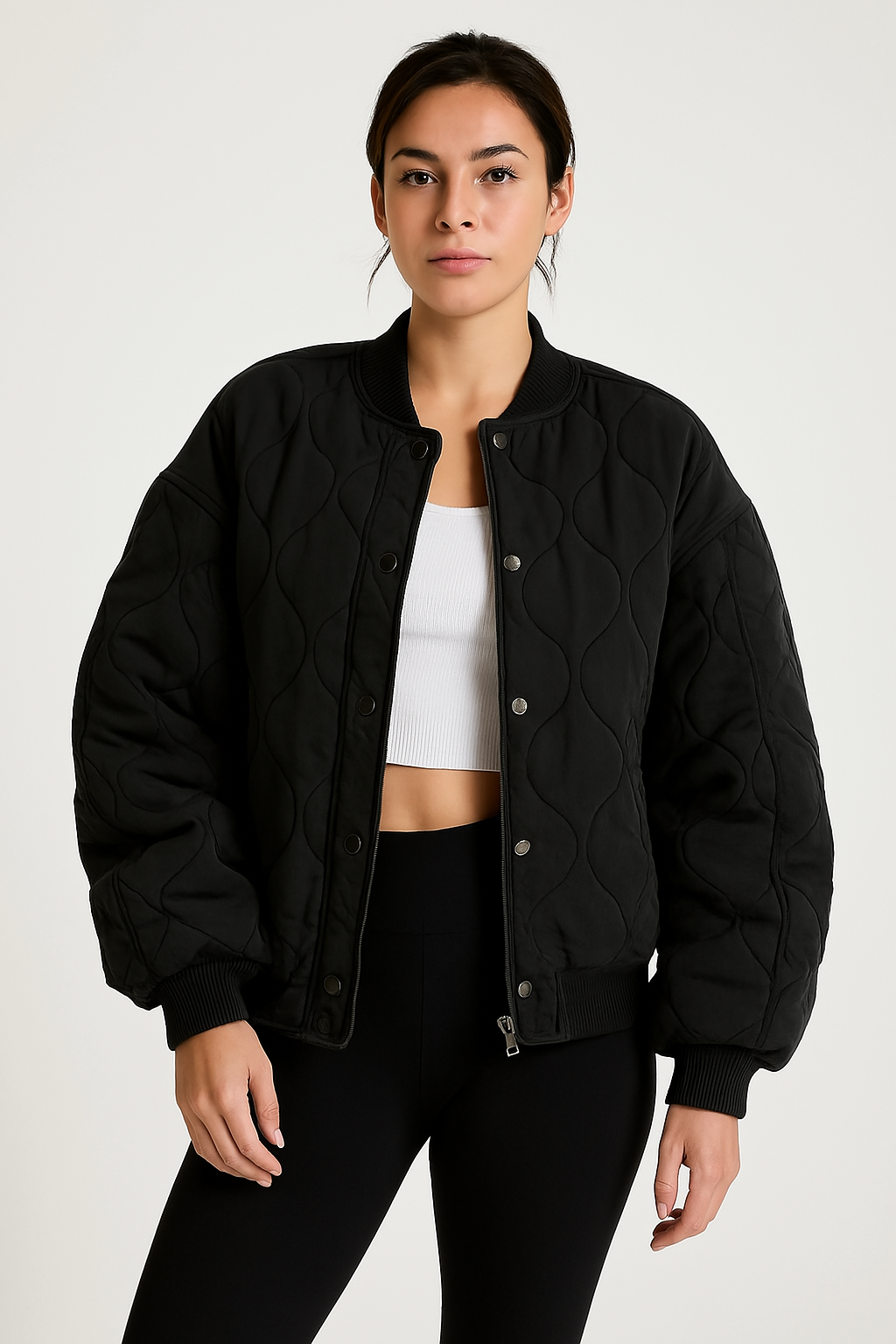 WW | Women's Quilted Oversized Bomber Jacket