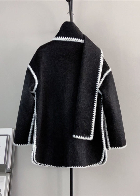 WW | Grey Buttoned Pockets Wool Short Coats Winter