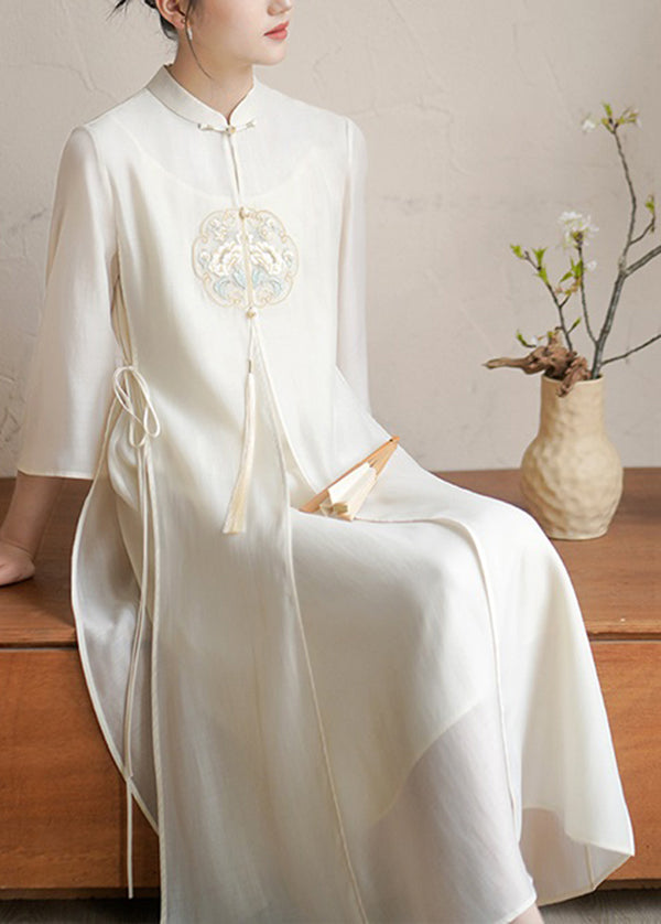 WW | Elegant Dress with Mandarin Collar