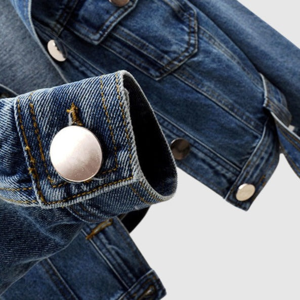 Stylische cropped Jeansjacke