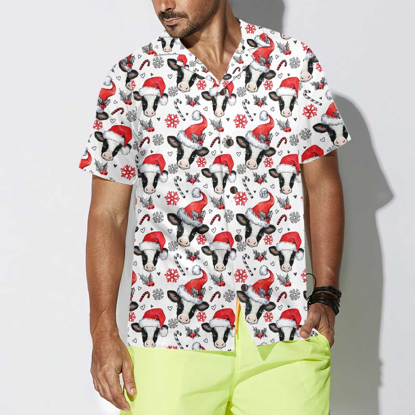 WW | Weihnachtskuh Hawaiian Shirt, Lustiges Weihnachts-Shirt, Bestes Geschenk für X-mas