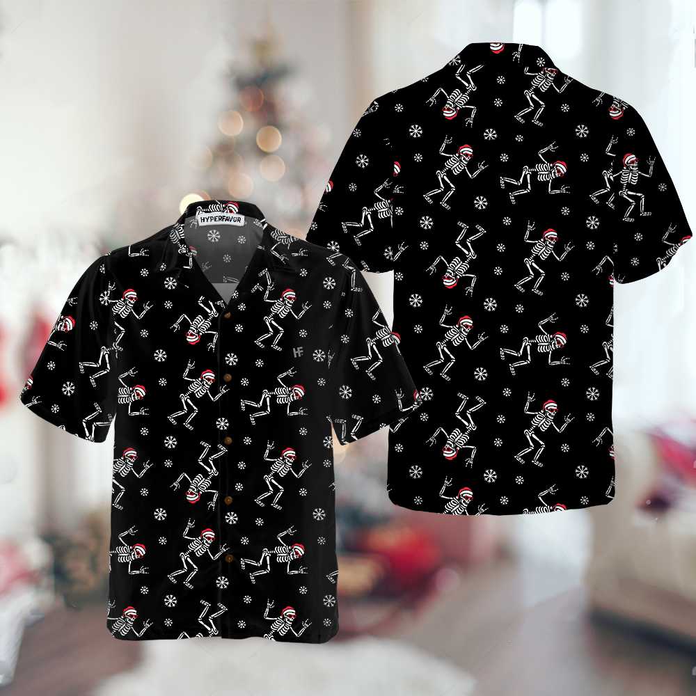 WW | Weihnachtsrock Hawaiian Shirt, Lustiges Weihnachtsknochen Shirt