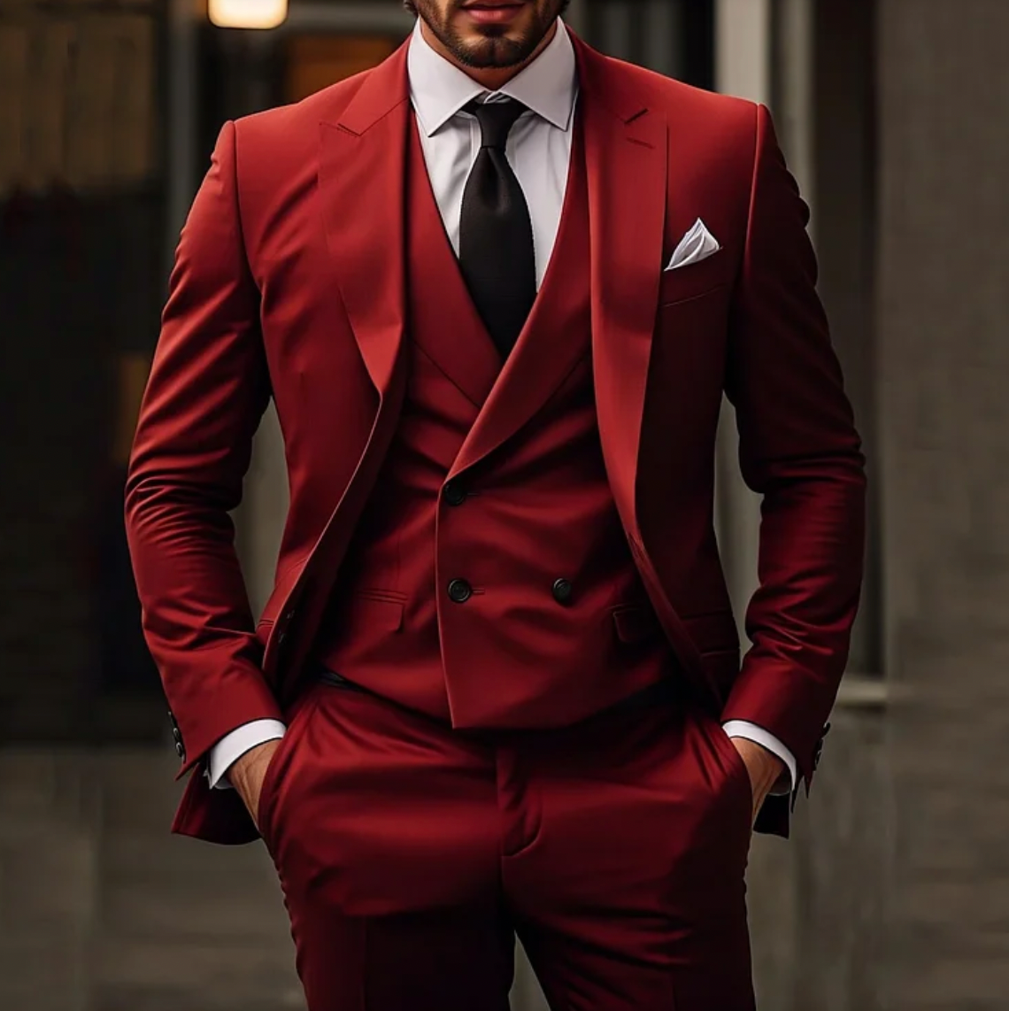WW | Herren Smoking 3-teilig - Blazer, Weste & Hose
