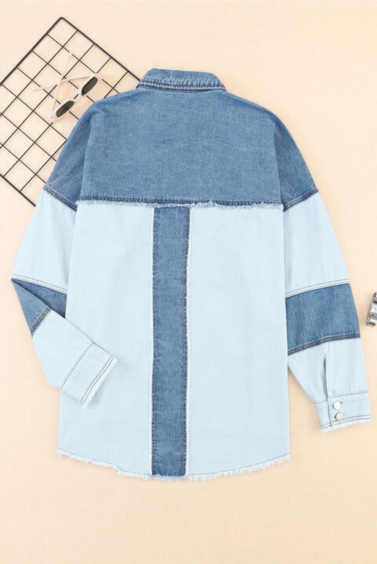 WW | Moderne Damen Jeansjacke mit Knopfverschluss