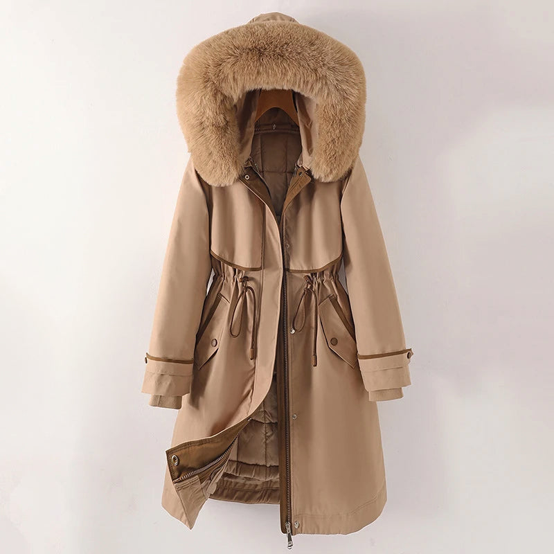 WW | Damen Gemütliche Stepp-Hoodie-Winterjacke
