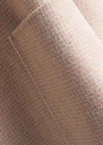 WW | beige kariert Plus Size Tuniken für Frauen Arbeitsoutfits Mit Eingrifftaschen Wollmäntel