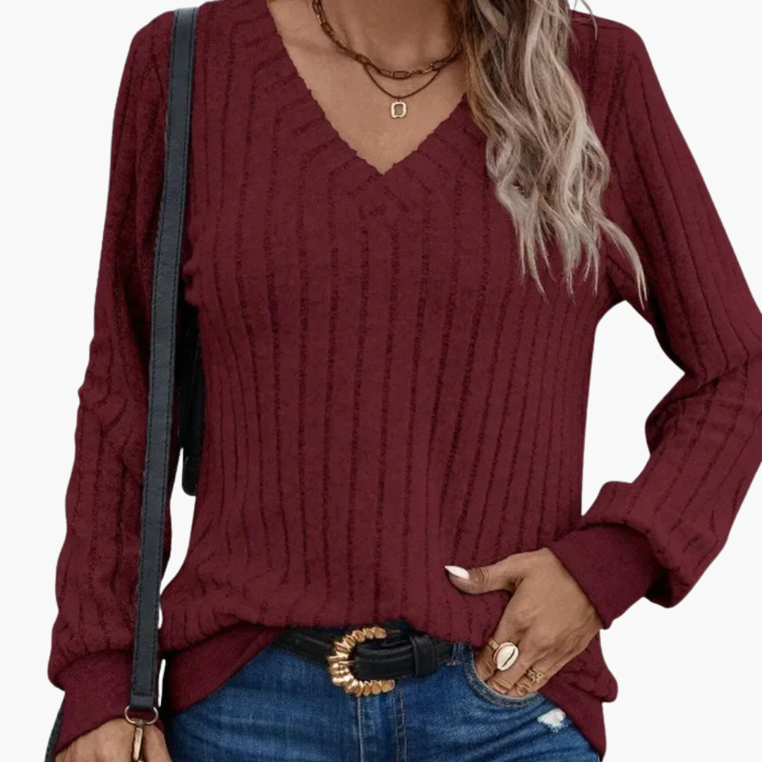WW | Women's V-Neck Winter Sweater