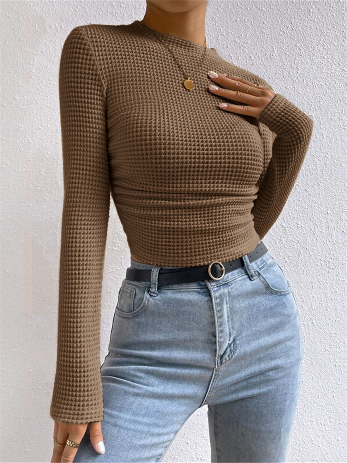 WW | Women's Slim Fit Waffle Jumper