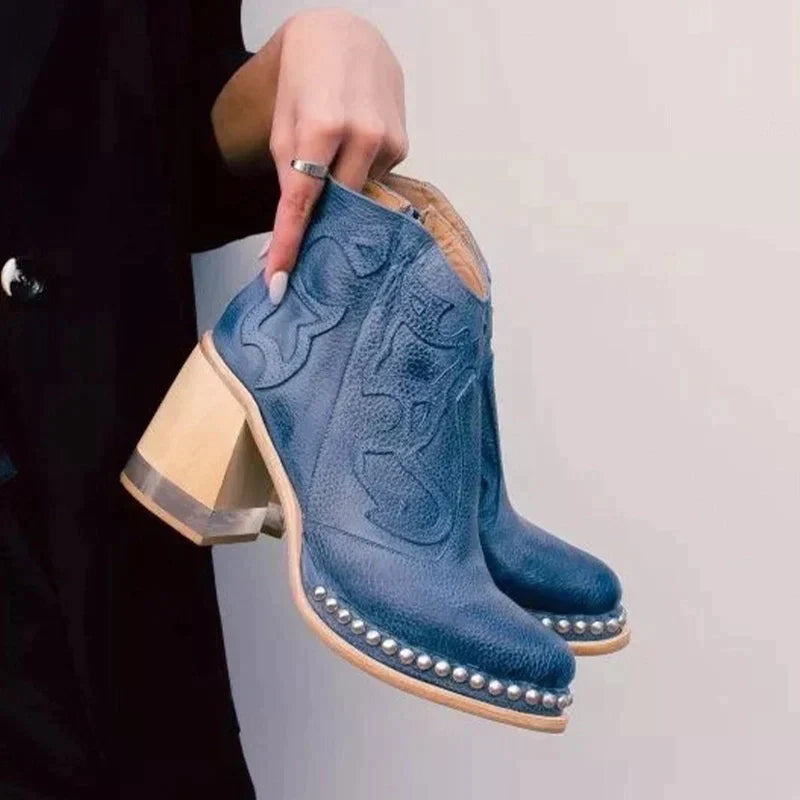 W&W palmer Norwich Bestickte Lederstiefel