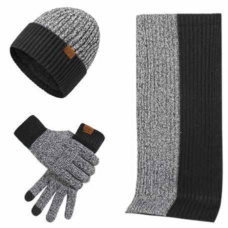 WW | Knitted Hat And Scarf Soft And Warm Ribbed Elastic Material