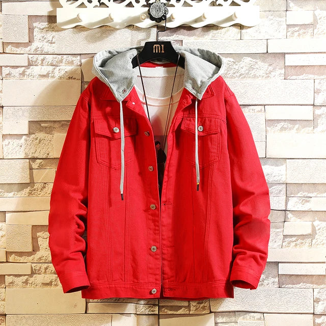 WW | Stylish Men's Denim Hoodie Jacket