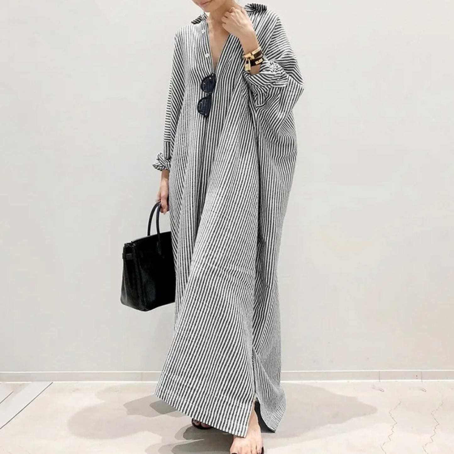 WW | Summer stylish striped long dress