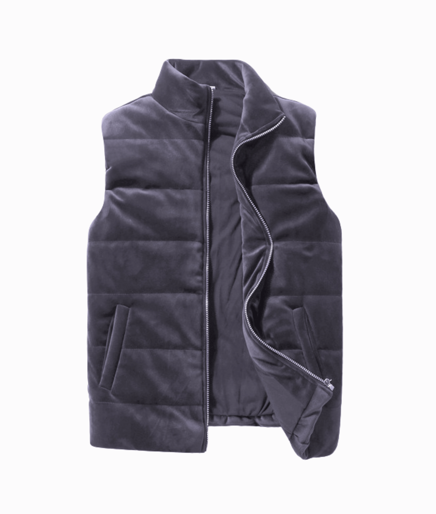 WW | Relaxed-Fit Vest with Zipper and Stand-Up Collar