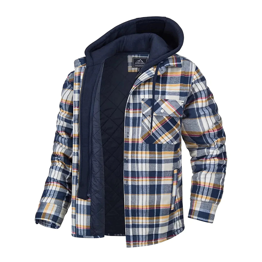 WW | Karierte Jacke mit Kapuze für Herren