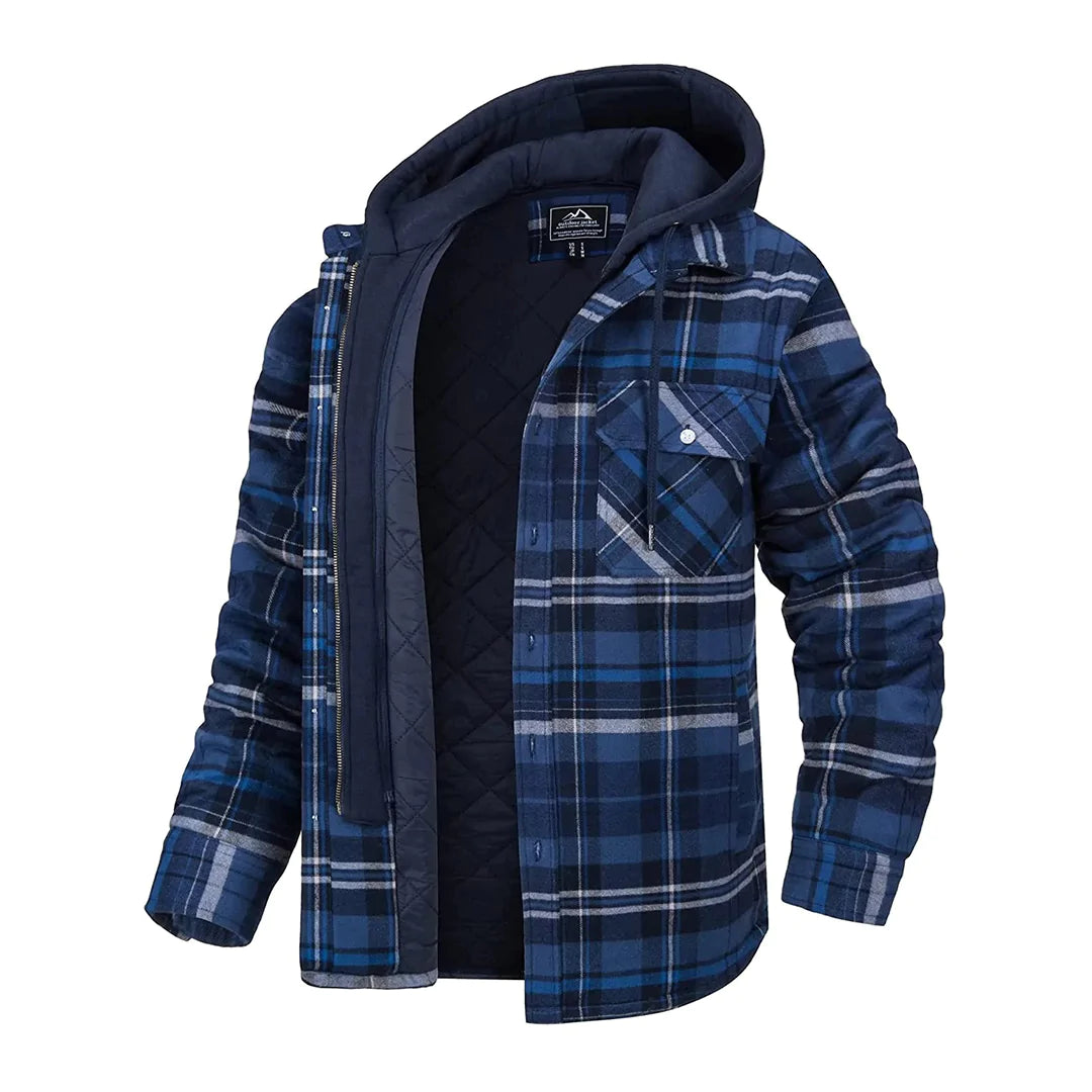 WW | Plaid Hooded Jacket for Men