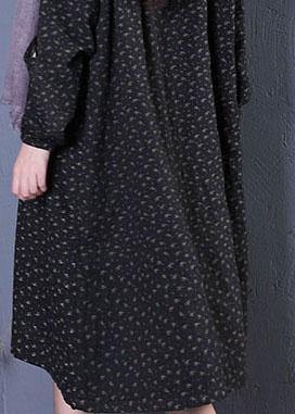 WW | Plus-Size Mäntel Schwarz Druck Kapuzenmäntel