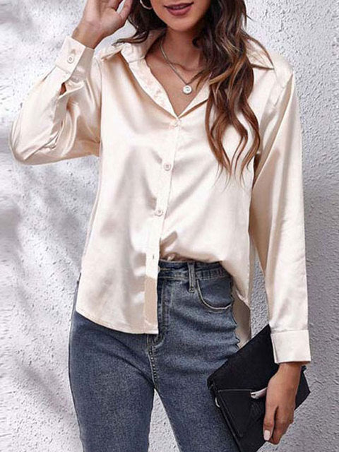 WW | Klassische Bluse mit langen Ärmeln für Frauen