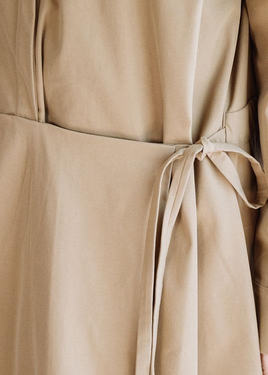 WW | Revers Krawatte Taille feine Tunika Mantel khaki Mäntel