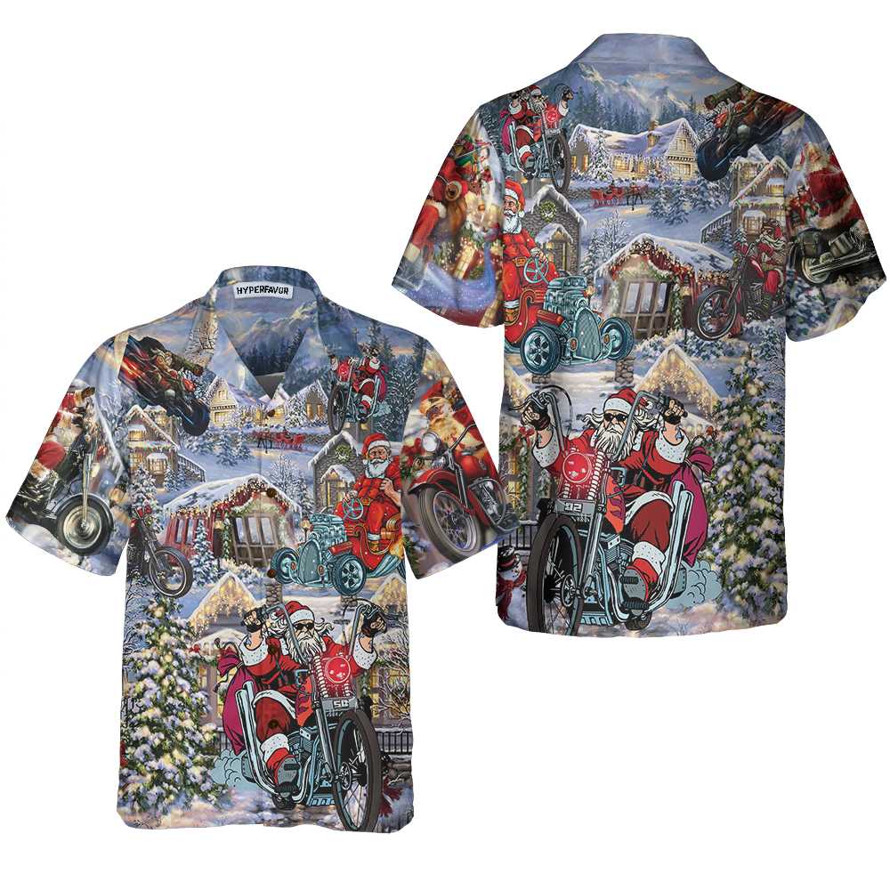 WW | Lustiges Weihnachtsmann-Renn-Hawaii-Hemd, Einzigartiges Geschenk zu Weihnachten