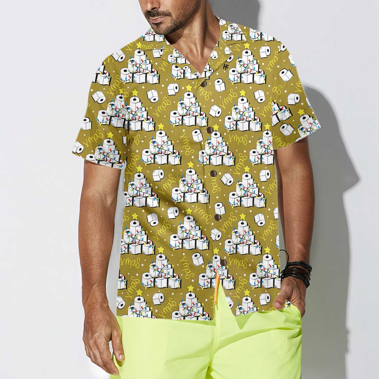 WW | Lustige Toilettenpapier Weihnachtsbaum Hawaii Shirt, Lustiges Weihnachtsbaum Shirt, Cooles Geschenk für Weihnachten