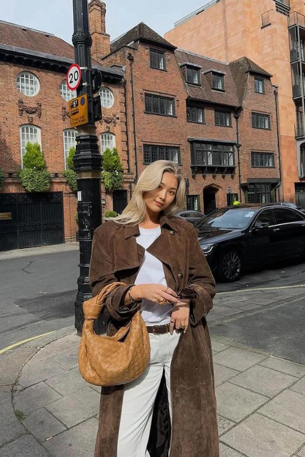 WW | Veganer Leder-Trenchcoat