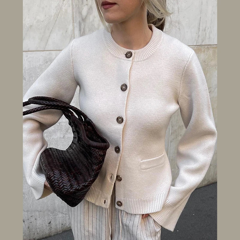 WW | Weste Lange Ärmel Taschen Button up Weste Damenbekleidung
