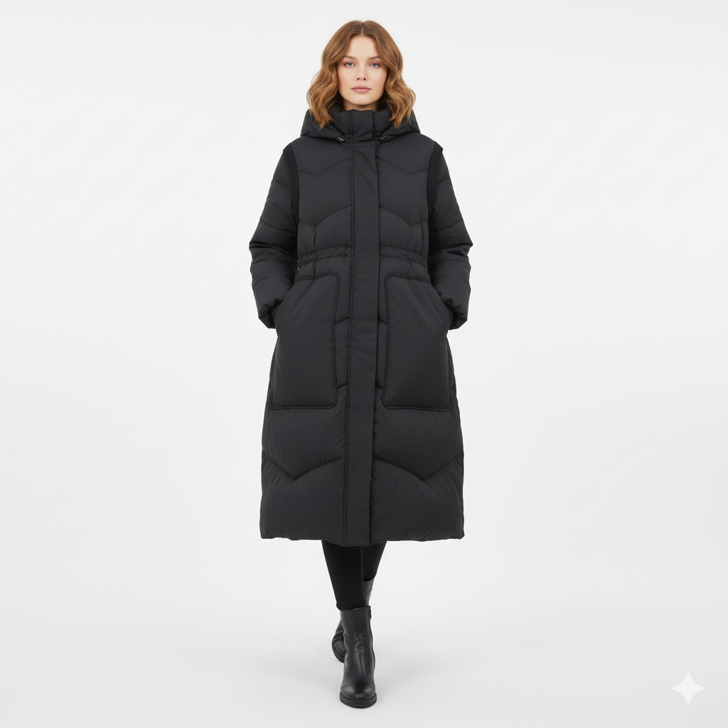 WW | Entenfedermäntel Kordelzug Große Taschen Winter