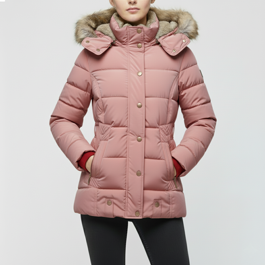 WW | Wolff Women's Winter Jacket | With Fur Lining, Windproof & Stylish