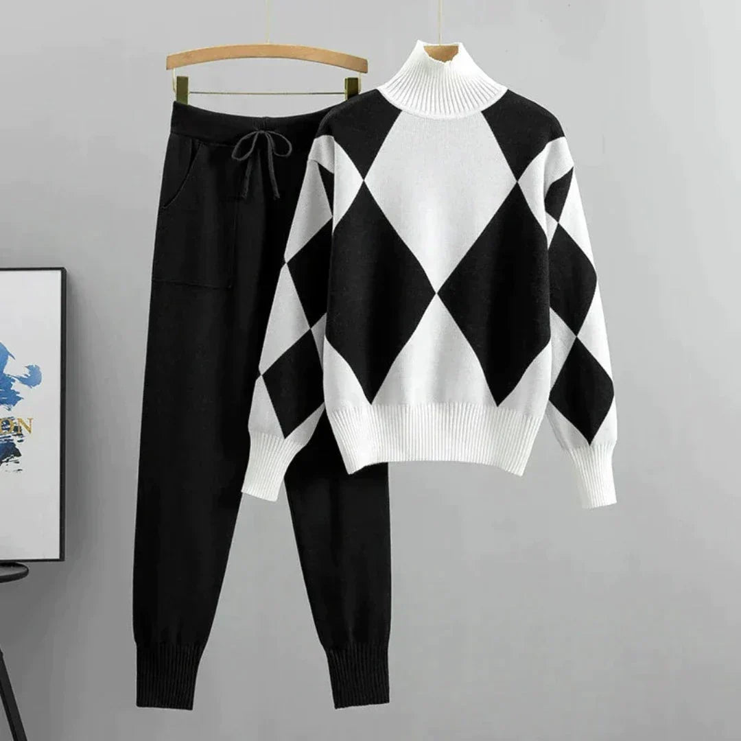 WW | Luxusweiches Sweatshirt-Set mit langen Hosen