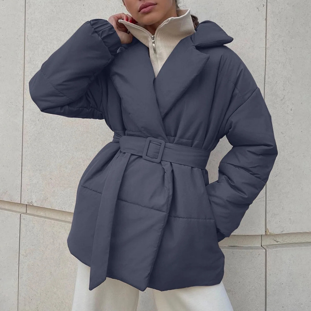 WW | Padded cotton winter jacket with adjustable belt