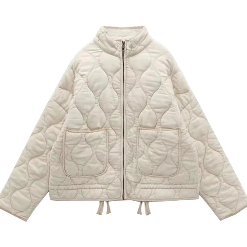 WW | Jacke Warme Übergröße Jacke mit Reißverschluss für Damen