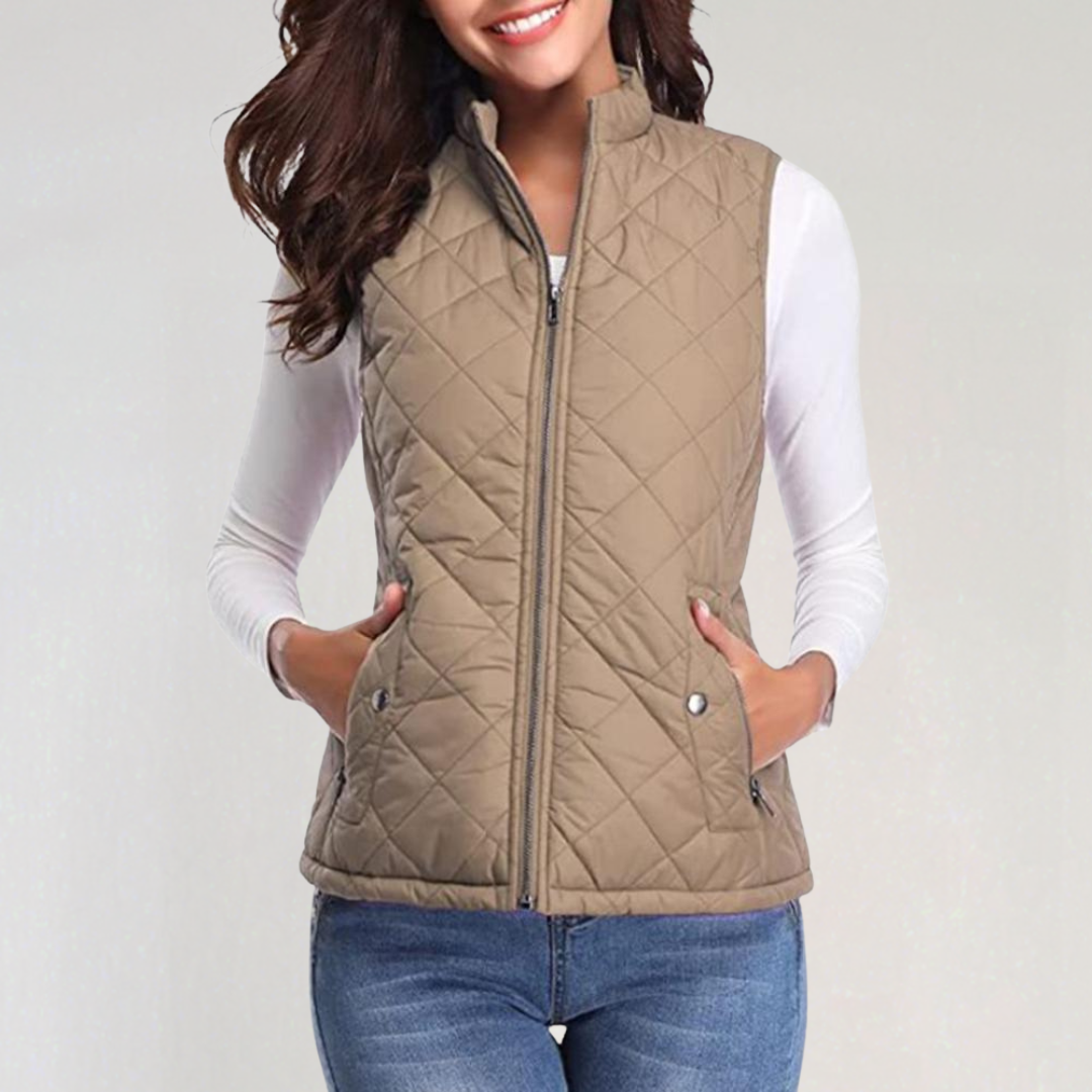 WW | Damen Wattierte Bodywarmer mit Reißverschluss und Leichtem Design