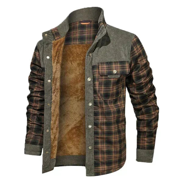 WW | Herren Karierte Winterjacke - Gefüttert