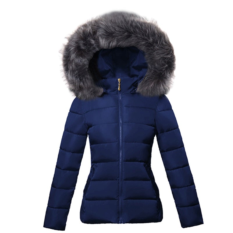 WW | Gesteppte Damen Winterjacke mit Fellbesatz