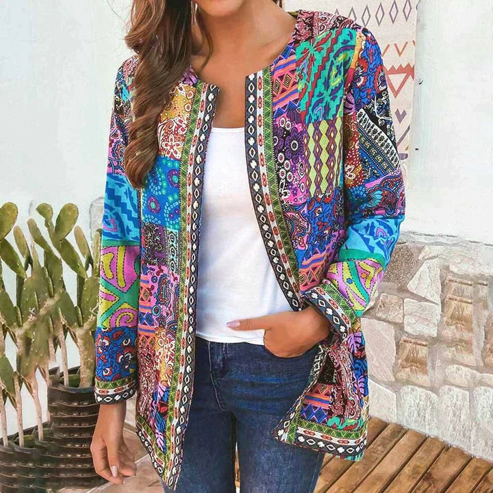 WW | Women's Floral Print Lightweight Jacket (Plus Sizes Available)