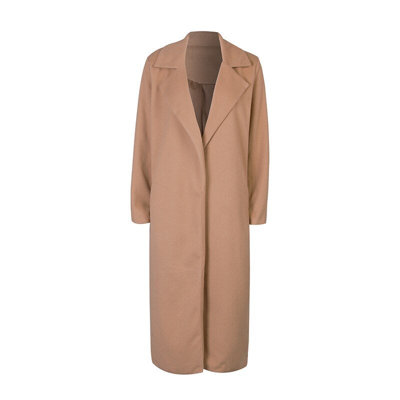 WW | Long coat for women, open-fronted