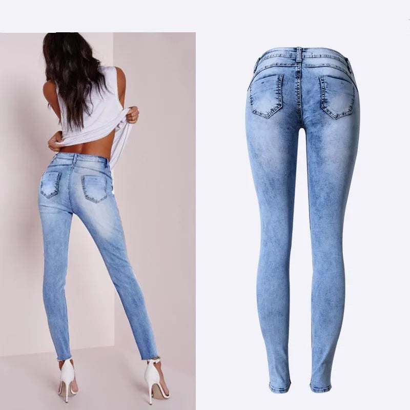 WW | Trendy Stretch Patchwork Jeans