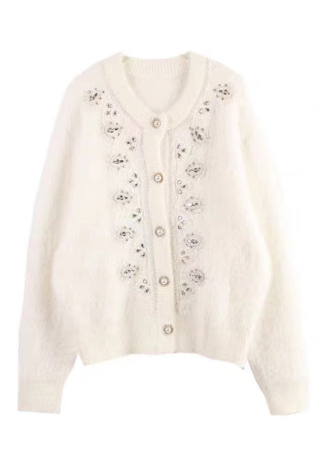 WW | White Button Nail Pearl Ma Hai Mao Jackets