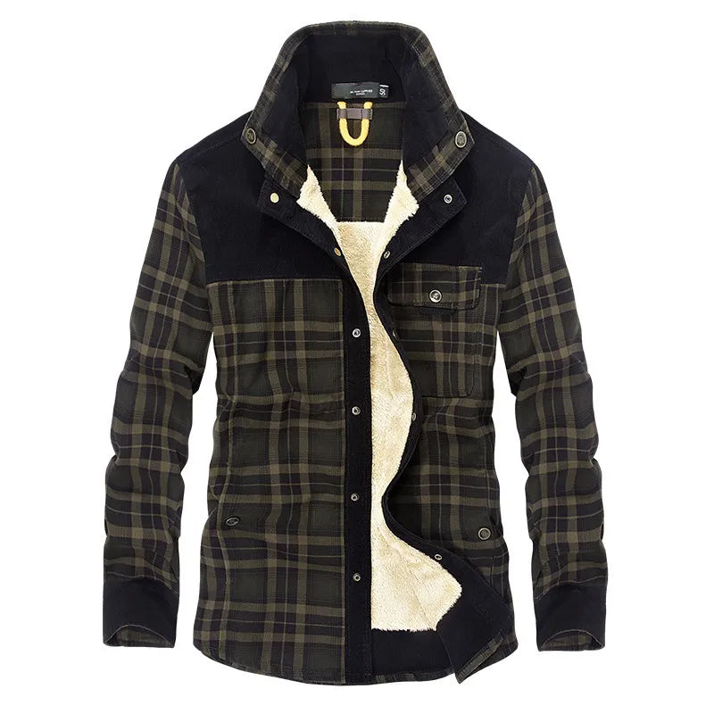 WW | Plaid Button Up Fleece Lined Jacket