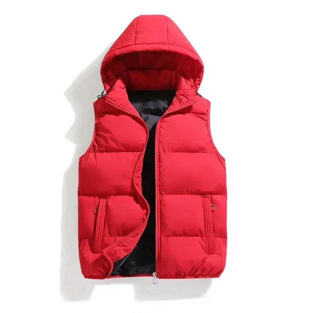 WW | Zip-Up Hooded Puffer Vest Bodywarmer