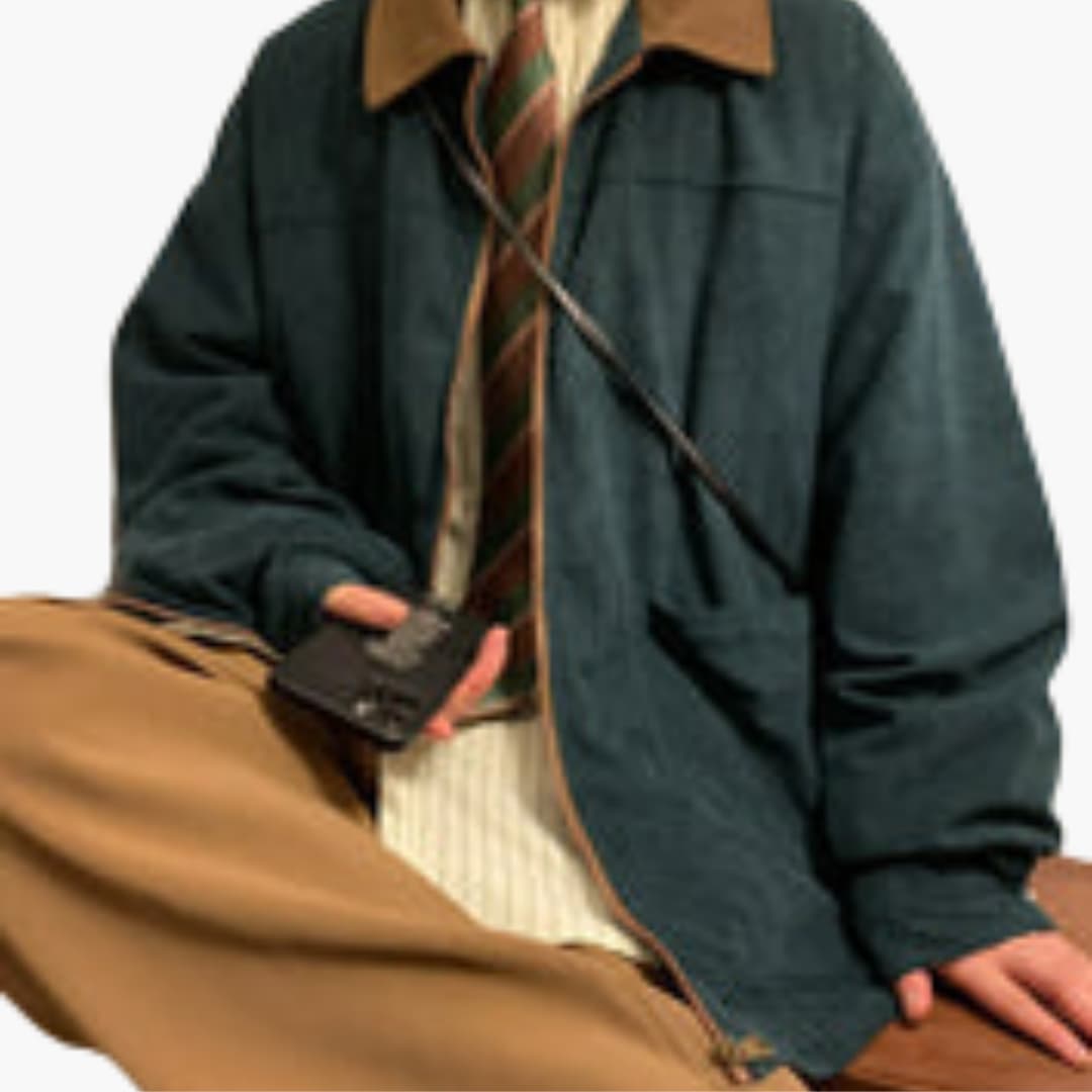 WW | Herren-Winterjacke mit Reißverschluss und Fronttaschen