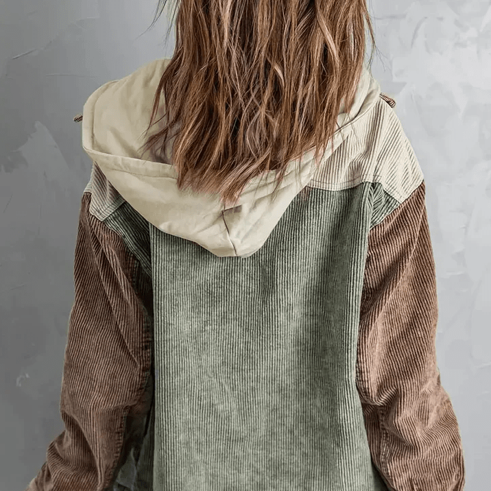 WW | Women's Hooded Jacket with Button Closure Slim Fit