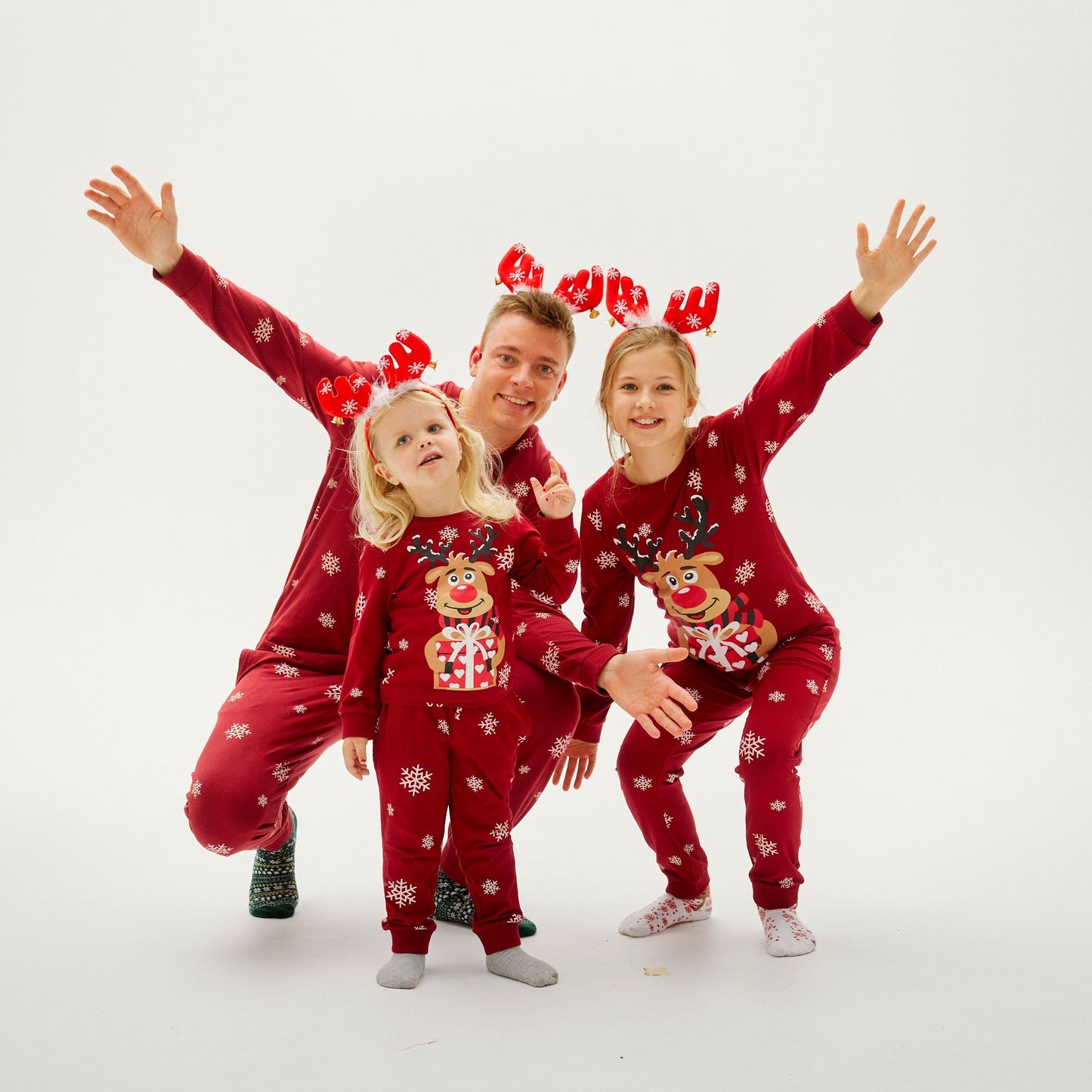 WW | Rudolfs Süßes Weihnachts-Pyjama Rot - Damen