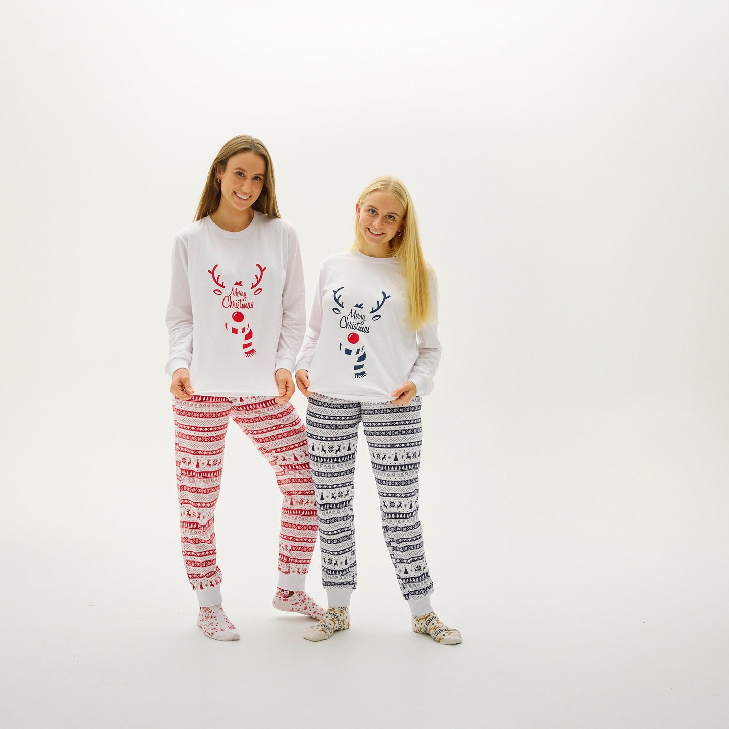 WW | Süßes Weihnachts-Pyjama Rot - Damen