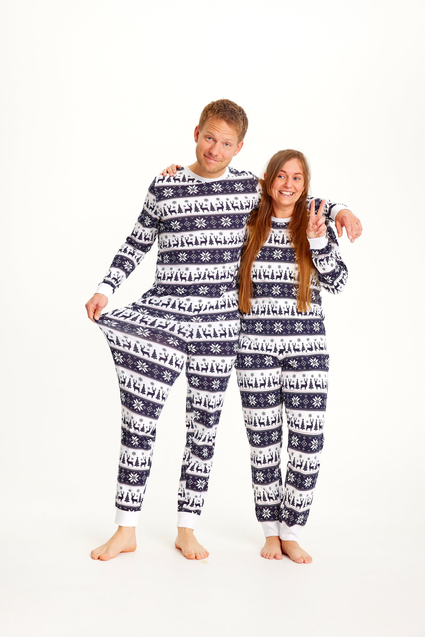 WW | Rentier Weihnachts-Pyjama Navy - Herren