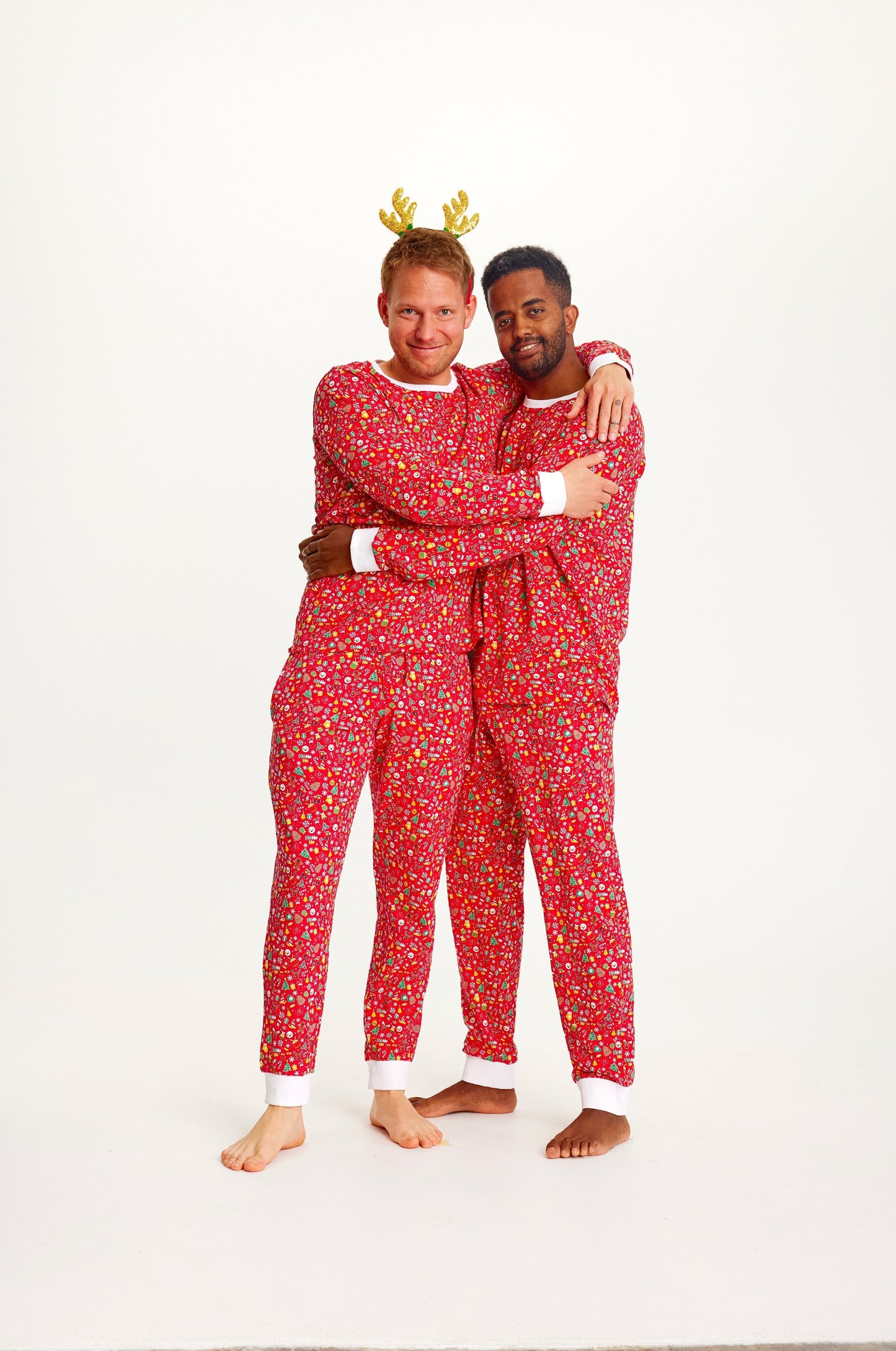WW | Verrückte Weihnachts-Pyjama Rot - Herren