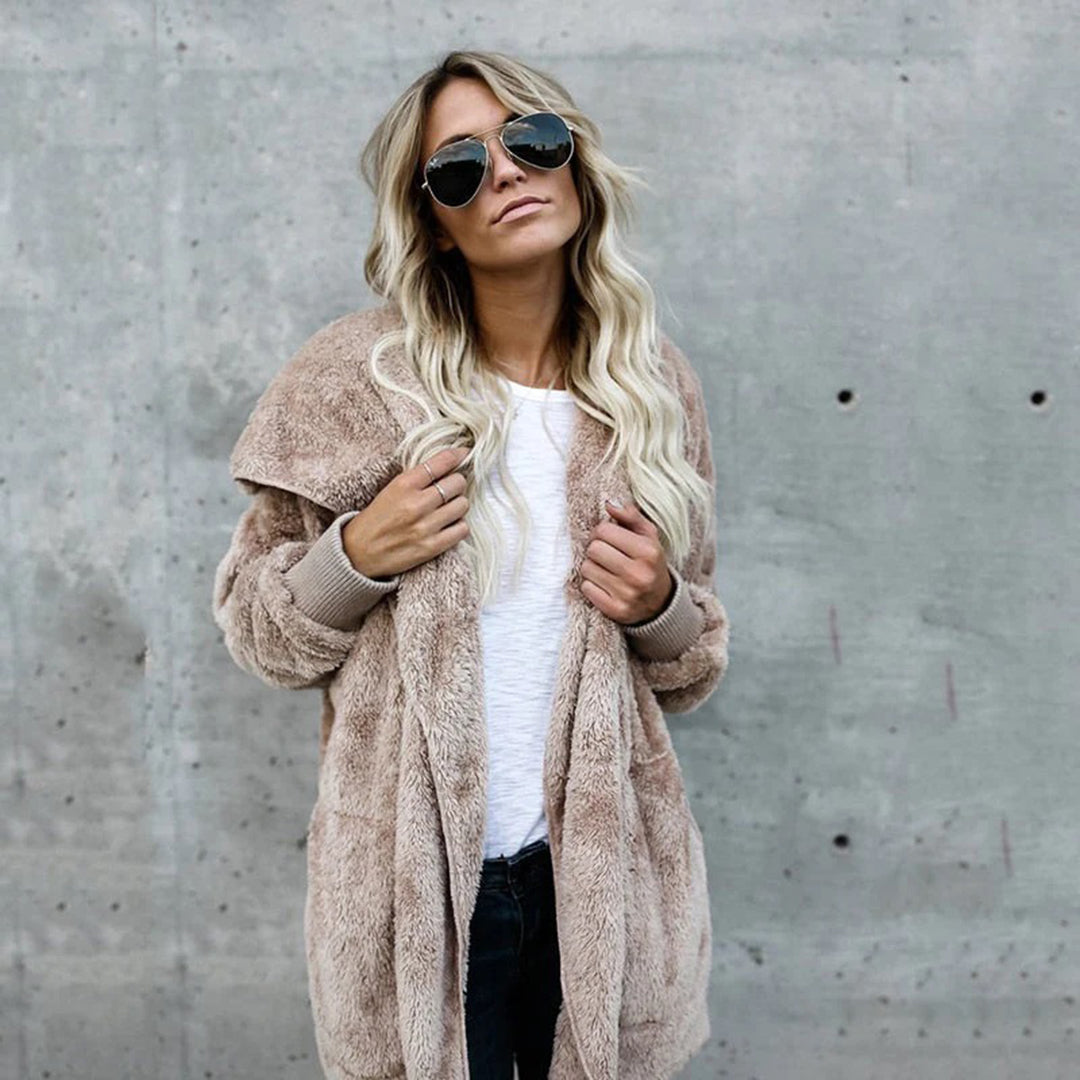 WW | Long Hooded Fleece Cardigan