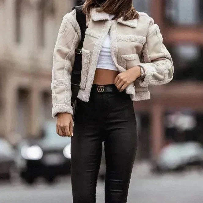 WW | Leather Patchwork Jacket - Waterproof, Trendy & Durable